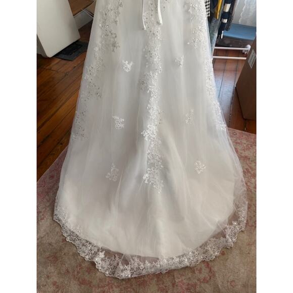 JULIET MERMAID STRAPLESS WEDDING DRESS SIZE XSMALL NWT - Picture 7 of 9